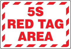 Red Tag Area Sign: 5S Red Tag Area