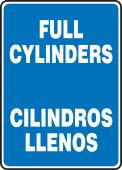 Spanish Bilingual Safety Sign: Full Cylinders