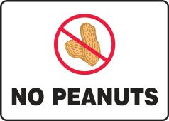 Safety Sign: No Peanuts