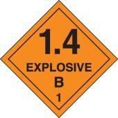DOT Shipping Labels: Hazard Class 1: Explosive 1.4B