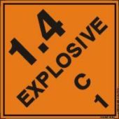 DOT Shipping Labels: Hazard Class 1: Explosive 1.4C