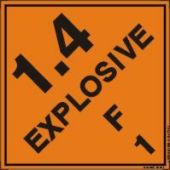 DOT Shipping Labels: Hazard Class 1: Explosive 1.4F