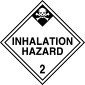 DOT Shipping Labels: Hazard Class 2: Inhalation Hazard