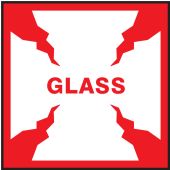 International Shipping Label: Glass