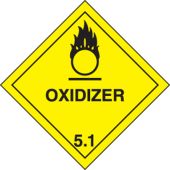 DOT Shipping Labels: Hazard Class 5: Oxidizer