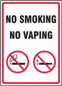 Safety Sign: No Smoking - No Vaping
