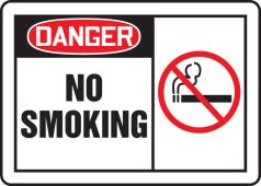 OSHA Danger Safety Sign: No Smoking