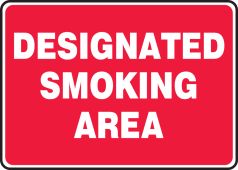 Safety Sign: Designated Smoking Area