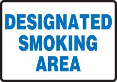 Safety Sign: Designated Smoking Area