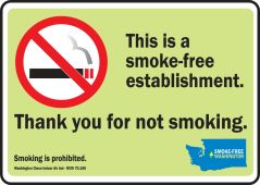 NO SMOKING SIGN - WASHINGTON