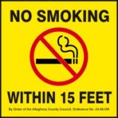 Safety Sign: No Smoking Within 15 Feet