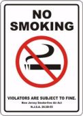 NEW JERSEY NO SMOKING SIGN