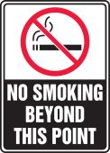Safety Sign: (Graphic) No Smoking Beyond This Point