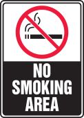 Safety Sign: (Graphic) No Smoking Area