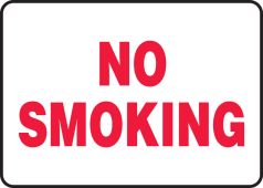 Safety Sign: No Smoking