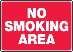 Safety Sign: No Smoking Area