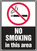 Smoking Control Sign: No Smoking In This Area (Symbol)