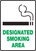 Safety Sign: Designated Smoking Area