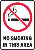 Smoking Control Sign: No Smoking - This Area