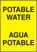 Bilingual Safety Signs: Potable Water