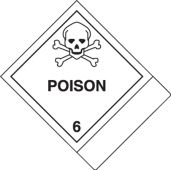 Proper Shipping Name Label: Hazard Class 6 - Poison