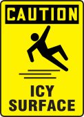 OSHA Caution Safety Sign: Icy Surface