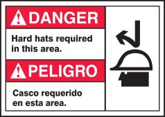 BILINGUAL ANSI SIGN - HARD HAT