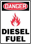 OSHA Danger Chemical Sign: Diesel Fuel