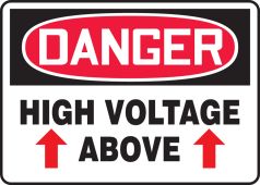 SignPad™ OSHA Danger: High Voltage Above