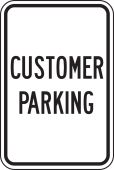 Safety Sign: Customer Parking