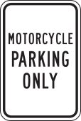 Safety Sign: Motorcycle Parking Only