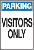 Parking Safety Sign: Visitors Only
