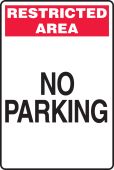 Restricted Area Parking Sign: No Parking