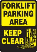 Forklift Parking Area Safety Sign: Keep Clear