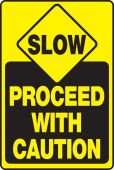 Slow Traffic Safety Sign: Proceed With Caution
