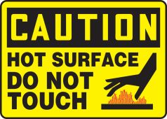 OSHA Caution Safety Sign: Hot Surface - Do Not Touch