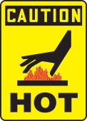 OSHA Caution Safety Sign: Hot