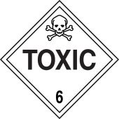 DOT Placard: Hazard Class 6 - Toxic