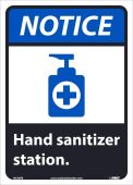 NOTICE HAND SANITIZER STATION
