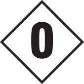 NFPA Placard: Individual Hazard Panels - Numbers for 4" Placard