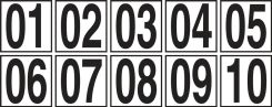 Sequential Number Markers: 3 1/2-in.