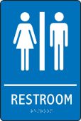 ADA Braille Tactile Sign: Unisex Restroom