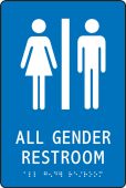 ADA Braille Tactile Sign: All Gender Restroom