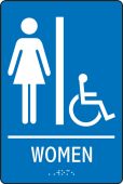 ADA Braille Tactile Sign: Handicap Accessible Women's Restroom