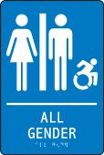 ADA Braille Tactile Sign: Handicap Accessible Women's Restroom