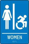 ADA Braille Tactile Sign: Handicap Accessible Women's Restroom