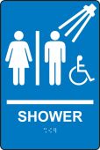 ADA Braille Tactile Sign: Shower