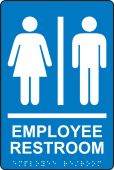 ADA Braille Tactile Sign: Employee Restroom