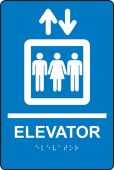 ADA Braille Tactile Sign: Elevator
