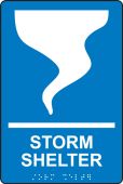ADA Braille Tactile Sign: Storm Shelter